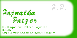 hajnalka patzer business card